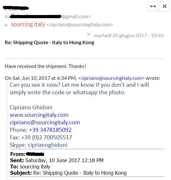 SourcingItaly Feedback Opinions Testimonials SourcingItaly Feedback Opinions Testimonials