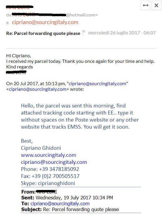 SourcingItaly Feedback Opinions Testimonials SourcingItaly Feedback Opinions Testimonials