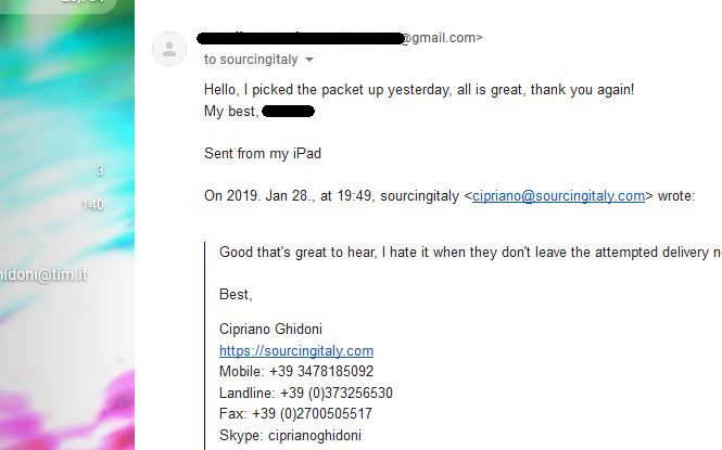 SourcingItaly Feedback Opinions Testimonials SourcingItaly Feedback Opinions Testimonials