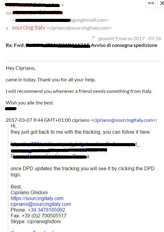 SourcingItaly Feedback Opinions Testimonials SourcingItaly Feedback Opinions Testimonials