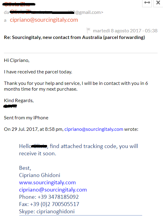 SourcingItaly Feedback Opinions Testimonials SourcingItaly Feedback Opinions Testimonials