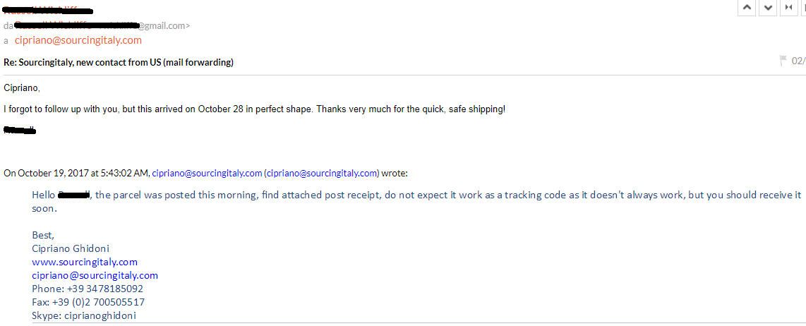 SourcingItaly Feedback Opinions Testimonials SourcingItaly Feedback Opinions Testimonials