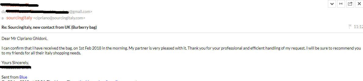 SourcingItaly Feedback Opinions Testimonials SourcingItaly Feedback Opinions Testimonials