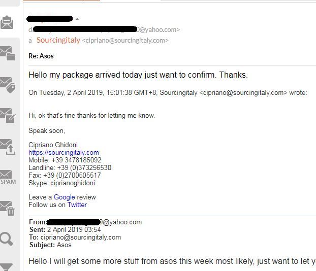 SourcingItaly Feedback Opinions Testimonials SourcingItaly Feedback Opinions Testimonials