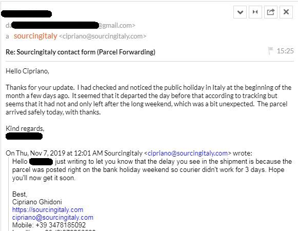 SourcingItaly Feedback Opinions Testimonials SourcingItaly Feedback Opinions Testimonials