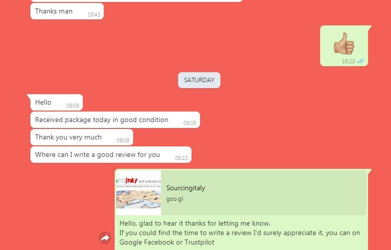 SourcingItaly Feedback Opinions Testimonials SourcingItaly Feedback Opinions Testimonials