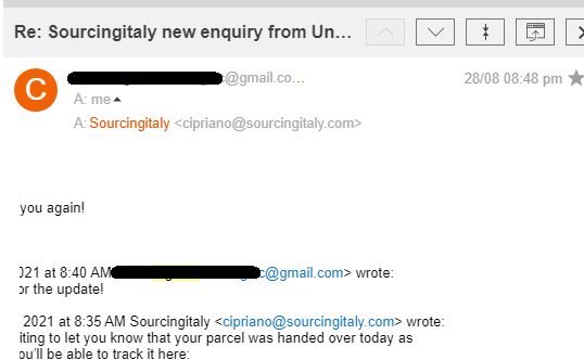 SourcingItaly Feedback Opinions Testimonials SourcingItaly Feedback Opinions Testimonials
