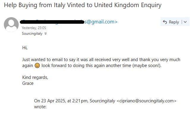 SourcingItaly Feedback Opinions Testimonials SourcingItaly Feedback Opinions Testimonials