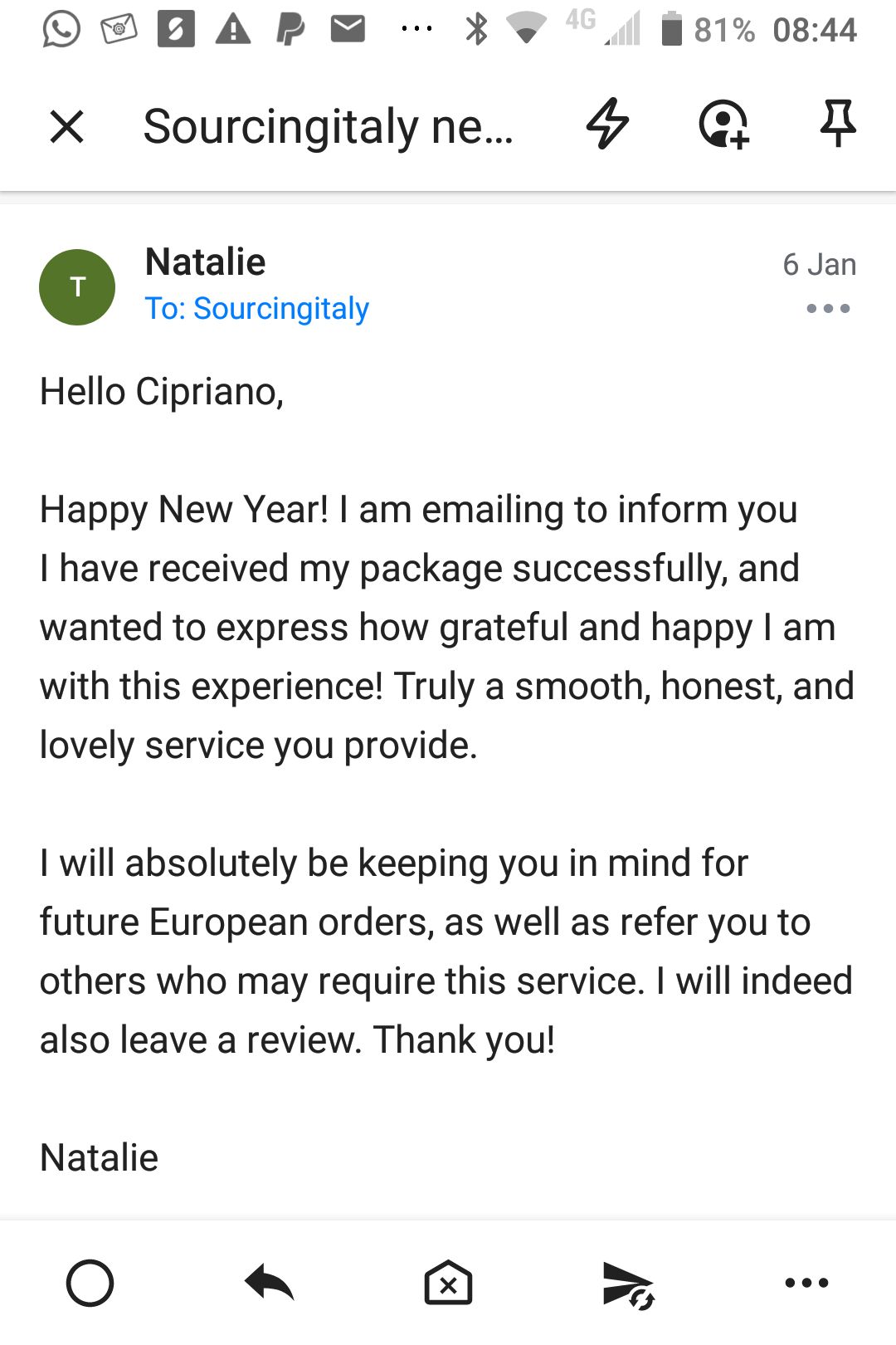 SourcingItaly Feedback Opinions Testimonials SourcingItaly Feedback Opinions Testimonials